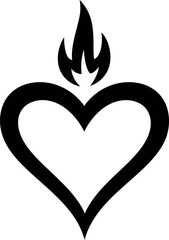 Sacred heart tattoo design