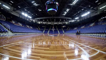 Vibrant Arafed Hardwood Flooring in Striking Basketball Court Setting, Ideal for HighEnergy Campaigns Boosts Creativity and Encourages Motivation.