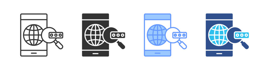 Seo Multi Style Icon Set Vector 
