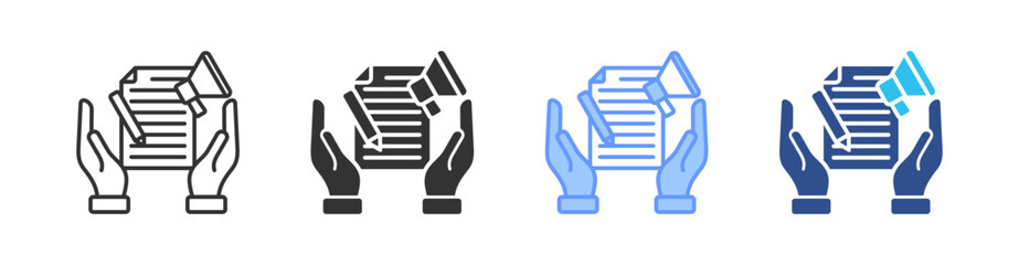 Content Marketing Multi Style Icon Set Vector 