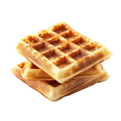Golden Waffles Stacked Delicious Breakfast Treat