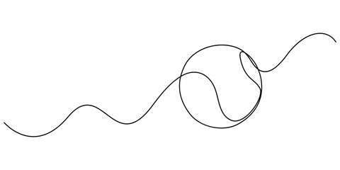bassball continuous one line drawing, Illustration of a baseball in the air, Baseball Black and White Square Icon, Baseball Continuous Line Illustration, baseball ball icon in thin line style, minimal