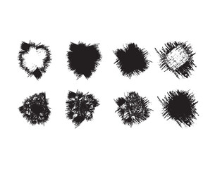 a set of black and white ink splatters, set of ink splashes, Colorful vector illustration set of abstract ink stains with floral and leaf patterns for artistic design