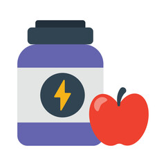 Dietary Supplements  Flat Vector Icon Eps 10 Files