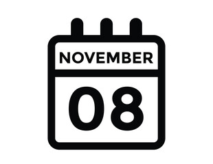 9 November, calendar date icon. 9 November Calendar Date for Deadlines or Appointment. Day, month. vector illustration.
