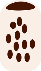 Off-White Pot with Oval Pattern