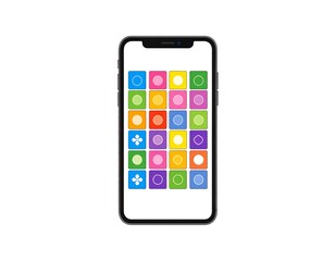 Colorful app interface on a smartphone