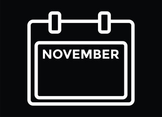 9 November, calendar date icon. 9 November Calendar Date for Deadlines or Appointment. Day, month. vector illustration.
