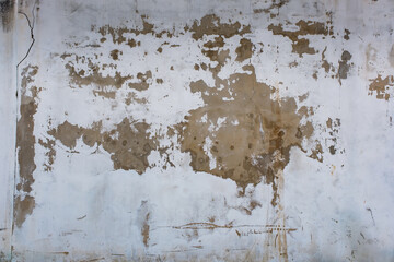broken dirty rusty concrete wall of the building