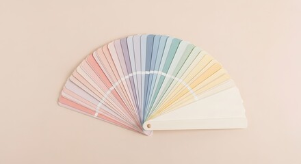 Pastel color palette fan display