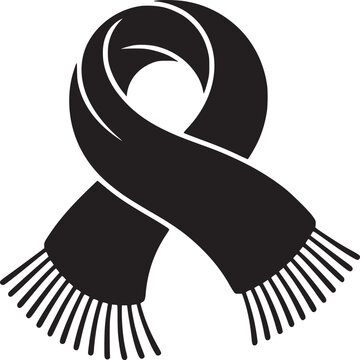 black scarf simple design clip art preview
