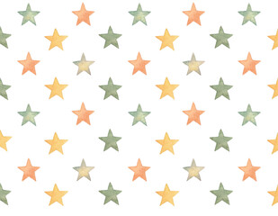 カラフルな星が並んだパターンの背景