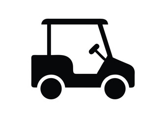 Black Golf cart Vector Illustration