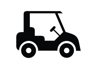 Fototapeta premium Black Golf cart Vector Illustration