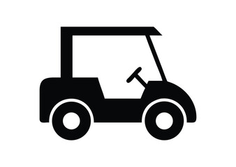 Fototapeta premium Black Golf cart Vector Illustration