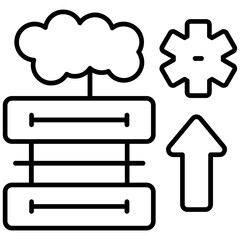Cloud Management Icon