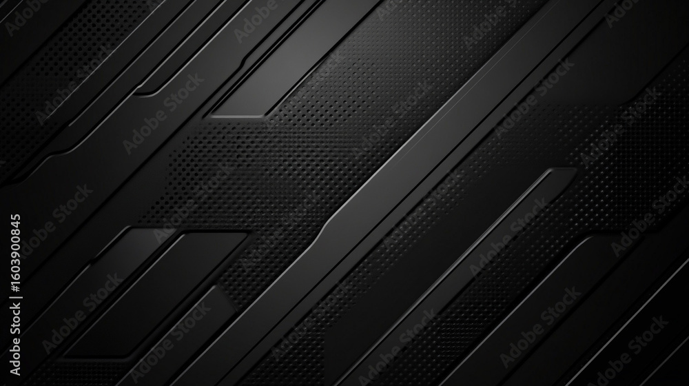 Poster abstract black tech background diagonal lines perforated texture design