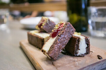 brownies on a plate