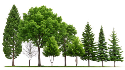 Diverse Trees: A vibrant display of various tree species, showcasing their unique foliage and growth patterns, highlighting the beauty and diversity of nature's arboreal wonders.