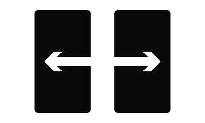 Obraz premium Turn Right and Left Arrow Icon Vector. Back and Next&nbsp;Sign&nbsp;Symbol .Vector Illustration&nbsp;.EPS&nbsp;10&nbsp;.