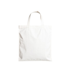  Empty reusable shopping bag mockup isolated on transparent background, eco friendly tote bag for branding and corporate identity