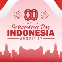80th anniversary of Indonesia Independence Day celebration on August 17. 80th Indonesia logo
