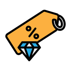 Special Offer Tag Vector Filled Icon Design