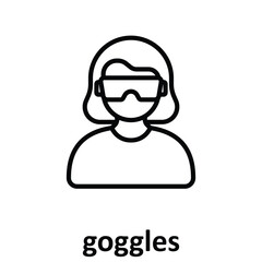 goggles Vector Icon which can easily modify or edit