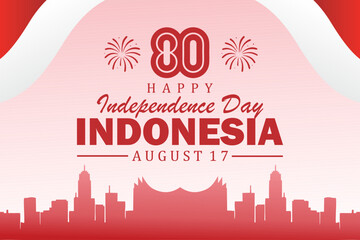 80th anniversary of Indonesia Independence Day celebration on August 17. 80th Indonesia logo