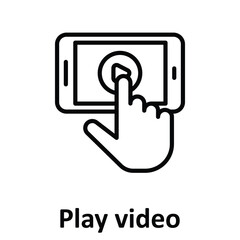 Play video Vector Icon which can easily modify or edit