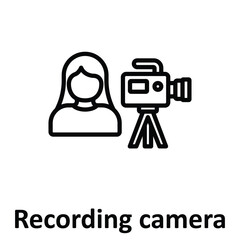 Recording camera Vector Icon which can easily modify or edit