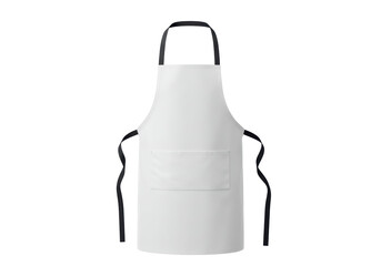 Isolated Plain White Apron with Black Straps