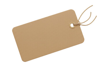Isolated Blank Kraft Paper Price Tag