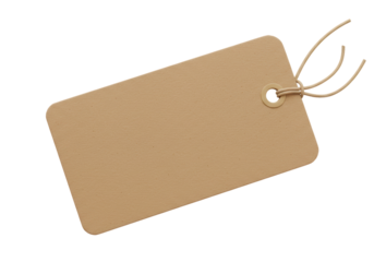 Isolated Blank Kraft Paper Price Tag