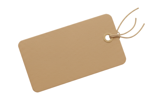 Isolated Blank Kraft Paper Price Tag
