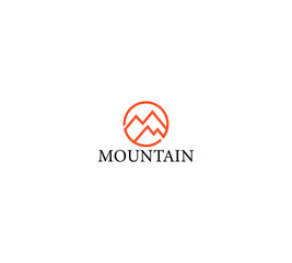 Circular Outline Mountain Range logo with letters mm