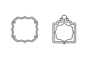 Ornate decorative frames with heart embellishment border