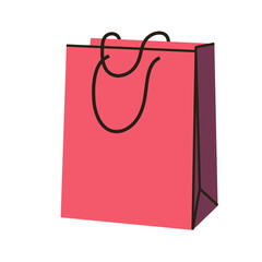 Bright shopping bag for marketing and commerce designs