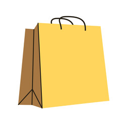 Bright shopping bag for marketing and commerce designs