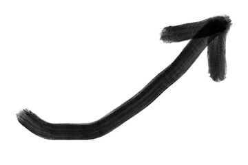 Curved Navigation Black Arrow Pointer Direction Icon on Transparent Background PNG