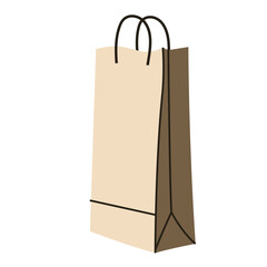 Brown kraft paper shopping bag for marketing and commerce designs