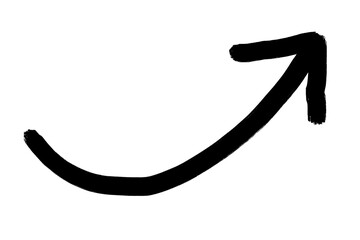 Direction Graphic Black Curved Arrow Pointer Interface on Transparent Background PNG