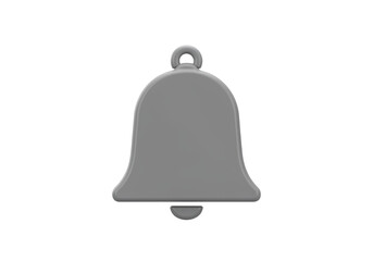 Isolated Simple Grey Notification Bell Graphic