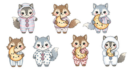 Obraz premium set of funny animals