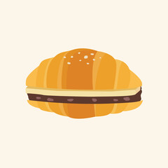 Shio pan Japanese salted roll bread with red bean butter