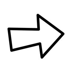 Arrow with black line pointing to the right. Stickers, road signs, posters, comics.
