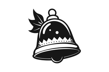 black and white christmas bell 