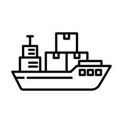 vector illustration of a ship