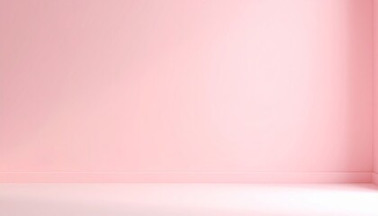 Obraz premium Pastel Pink Abstract Wall with Subtle Gradient Light