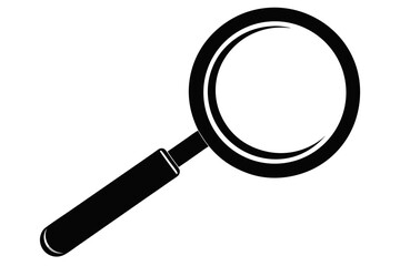vector magnifying glass isolated on white background